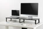 BRATECK επιτραπέζια βάση για 2x οθόνες/laptop STB-112, 13-32", έως 20kg, μαύρη - Image 2