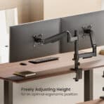BRATECK βάση γραφείου για 2x οθόνες LDT97-C024PE, 17-32", έως 9kg - Image 2