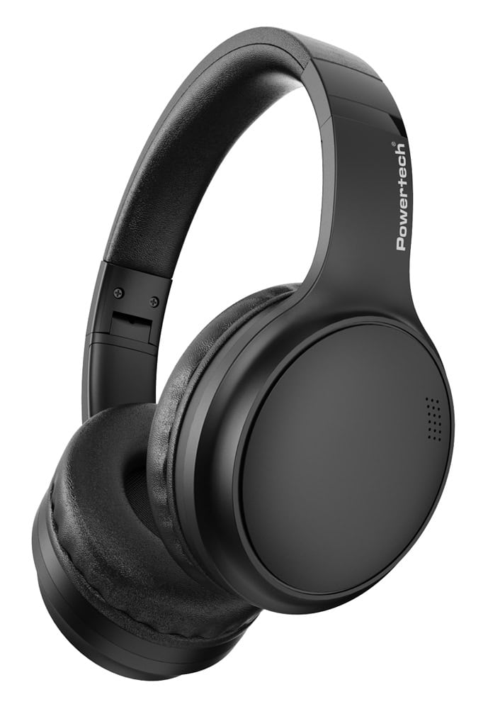 PT-1463 POWERTECH headphones PT-1463, ενσύρματα & ασύρματα, ANC, 40mm, 500mAh, μαύρα - Image 1