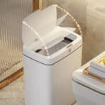 HOME USE κάδος απορριμμάτων HUH-0252 με φωτοκύτταρο, 11.5lt, λευκός - Image 2