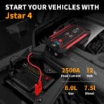 UTRAI εκκινητής μπαταρίας αυτοκινήτου JSTAR-4 με φακό, 12V/2500A, 16000mAh - Image 2