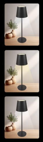 POWERTECH LED επιτραπέζιο φωτιστικό HLL-0193, ρυθμιζόμενο, επαναφορτιζόμενο, μαύρο - Image 2