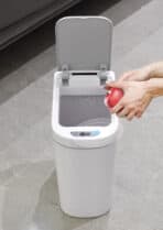 HOME USE κάδος απορριμμάτων HUH-0255 με φωτοκύτταρο, 7lt, λευκός - Image 2