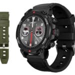 INTIME smartwatch G6 με 2x λουράκια, heart rate, 1.43" AMOLED, GPS, 5ATM, μαύρο