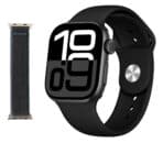 INTIME smartwatch A10 Pro με 2x λουράκια, heart rate, 2.04" AMOLED, IP65, μαύρο