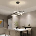 POWERTECH LED φωτιστικό οροφής PT-1529, 60W, 4000K, Φ80x120cm, μαύρο - Image 2