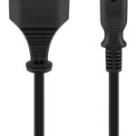 GOOBAY καλώδιο τροφοδοσίας Euro 50084, 2x0.75 mm², 1.5m, μαύρο