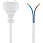 GOOBAY καλώδιο τροφοδοσίας 51345, 2x 0.75mm², 1.5m, λευκό