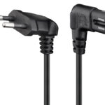 GOOBAY καλώδιο τροφοδοσίας Euro 56588, γωνιακό, 2x0.75 mm², 0.5m, μαύρο