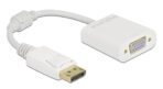 DELOCK αντάπτορας DisplayPort σε VGA 61007, Full HD, passive, λευκός
