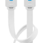 GOOBAY καλώδιο δικτύου 96303, CAT 6A U/UTP, flat, 500MHz, Copper, 0.5m, λευκό