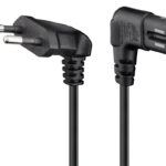 GOOBAY καλώδιο τροφοδοσίας Euro 97355, γωνιακό, 2x0.75 mm², 5m, μαύρο