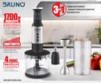 BRUNO ραβδομπλέντερ BRN-0250, 1700W Σετ 3 σε 1, ρυθμιζόμενη ταχύτητα, 4 λεπίδες, inox-μαύρο - Image 2