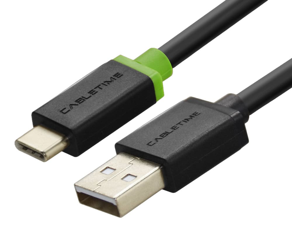 CT-U32-CMAMG-B2 CABLETIME καλώδιο USB-C σε USB CT-U32-CMAMG, 3A, 480Mbps, 2m, μαύρο - Image 1