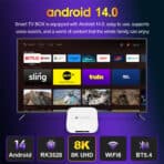 H96 MAX TV Box M1 Plus, 8K, 4/32GB, WiFi 6, Bluetooth, Android 14 - Image 2