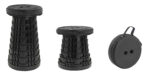 HOME USE πτυσσόμενο καρεκλάκι HUH-0262 με μαξιλάρι, αντοχή έως 250kg, 25.5x45.5cm, μαύρο - Image 2