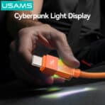 USAMS καλώδιο USB-C SJ775, 240W, 480Mbps, 1.2m, πορτοκαλί - Image 2