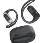 CELEBRAT earphones με θήκη φόρτισης W77, OWS, 12mm, 40/400mAh, μαύρα