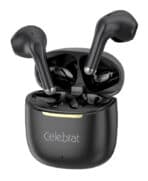 CELEBRAT earphones με θήκη φόρτισης W79, True Wireless, 13mm, 30/300mAh, μαύρα
