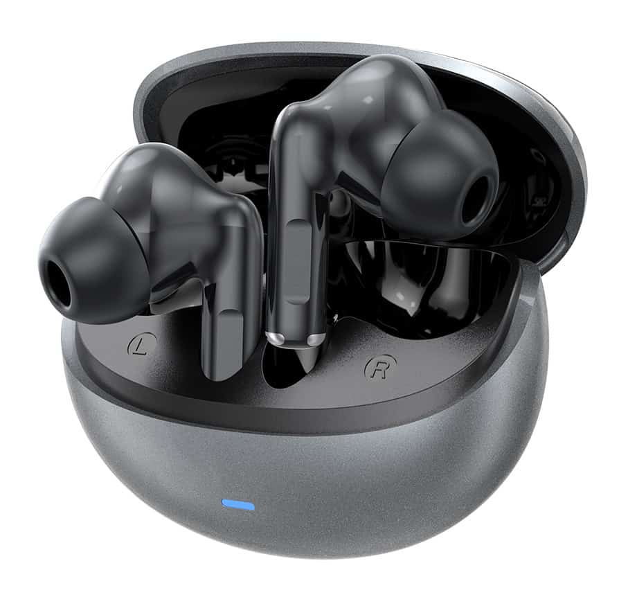 W80-GR CELEBRAT earphones με θήκη φόρτισης W80, True Wireless, 13mm, 30/230mAh, γκρι - Image 1