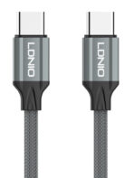 LDNIO καλώδιο USB-C iP-441c, 65W, 480Mbps, 1m, γκρι