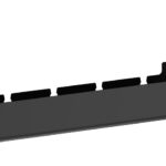 BRATECK cable management γραφείου CC11-22-2, μεταλλικό, 894x167x196mm, μαύρο