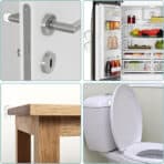 HOME USE στοπ πόρτας HUH-0264, αυτοκόλλητο, PU πλαστικό, 25x10mm, διάφανο, 12τμχ - Image 2