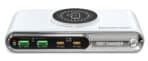 POWERTECH σταθμός φόρτισης PT-1624, 2x USB/2x USB-C/wireless, 72W, λευκός