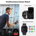KOSPET smartwatch Pulse, heart rate, 1.96" AMOLED, IP68, μαύρο - Image 2