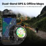 KOSPET smartwatch TANK T4, heart rate, 1.43" AMOLED, GPS, 10 ATM & IP69K, μαύρο - Image 2