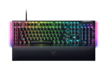 Razer BLACKWIDOW V4 – RGB Gaming Mechanical Keyboard – Underglow LED – Macro – Yellow Linear Switch