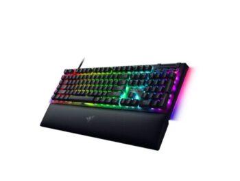 Razer BLACKWIDOW V4 – RGB Gaming Mechanical Keyboard – Underglow LED – Macro – Yellow Linear Switch