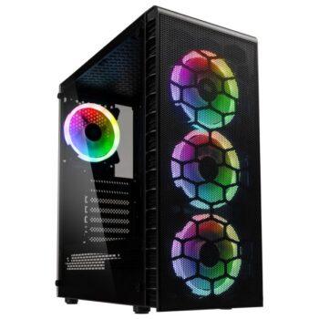 Kolink Observatory Lite Mesh RGB Mid-Tower – Tempered Glass – Black