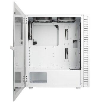 Kolink Observatory HF Glass ARGB Midi Tower Case – White (with 6 ARGB fans – 3x140mm & 3x120mm )