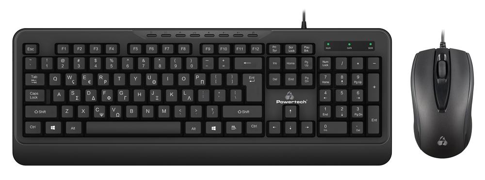 POWERTECH set ποντίκι & πληκτρολόγιο