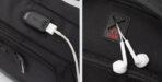 ARCTIC HUNTER τσάντα Crossbody XB00100, USB, 5L, μαύρη - Image 2
