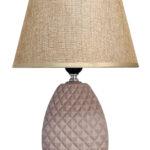 POWERTECH επιτραπέζιο φωτιστικό HLL-0143, E27, κεραμική βάση, ροζ/χρυσό