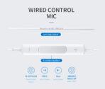 JOYROOM earphones με μικρόφωνο JR-EP1, 3.5mm σύνδεση, λευκά - Image 2