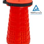 POWERTECH πτυσσόμενο καρεκλάκι HUH-0233, αντοχή έως 250kg, 25.5x45cm, κόκκινο