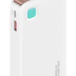 USAMS power bank CD225 με καλώδιο Lightning, 2x θύρες εξόδου, 10000mAh, 20W, λευκό