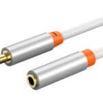 CABLETIME καλώδιο προέκτασης ήχου 3.5mm CT-AV311-P12G, gold plated, 1.5m, λευκό