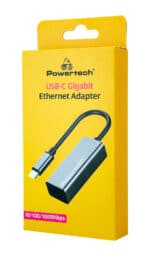 POWERTECH αντάπτορας δικτύου PT-1455, USB-C, 1000Mbps Ethernet, γκρι - Image 2