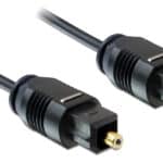 DELOCK καλώδιο ήχου Toslink 82879, gold plated, 2.2 mm, 1m, μαύρο