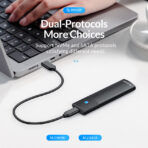 ORICO θήκη για Μ.2 SATA & M.2 NVMe SSD PWDM2-G2, 10Gbps, έως 4TB, μαύρη - Image 2