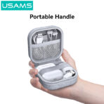 USAMS θήκη οργάνωσης ακουστικών Bluetooth ZB351, 9.5x9.5x5cm, γκρι - Image 2