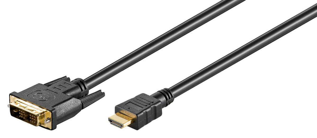 GOOBAY καλώδιο DVI-D σε HDMI 51579, 1m, μαύρο - Image 1