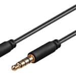 GOOBAY καλωδίου ήχου 3.5mm 63826, 4-pin, slim, CU, 1m, μαύρο