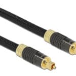 DELOCK καλώδιο ήχου Toslink 86594, gold plated, 3m, μαύρο