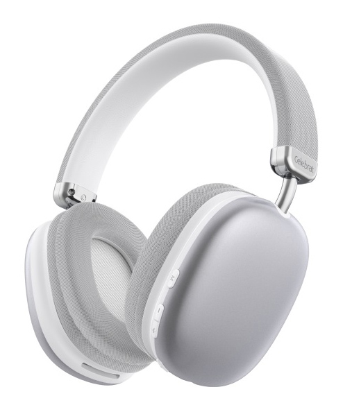 A39-SL CELEBRAT headphones A39, ασύρματα & ενσύρματα, micro SD, 40mm, 400mAh, ασημί - Image 1
