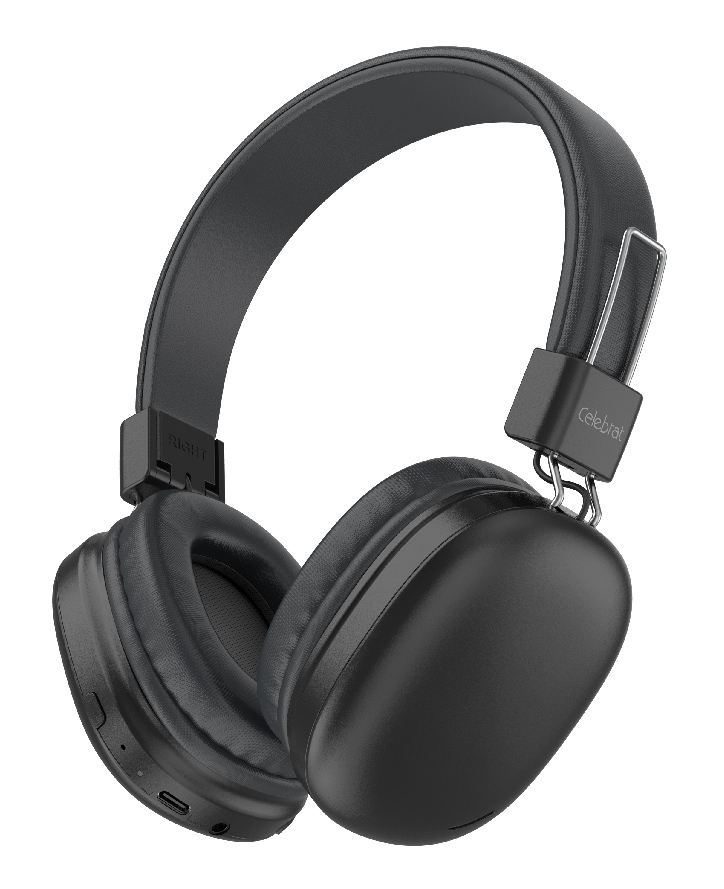 A42-BK CELEBRAT headphones A42, ασύρματα & ενσύρματα, 40mm, 300mAh, μαύρα - Image 1